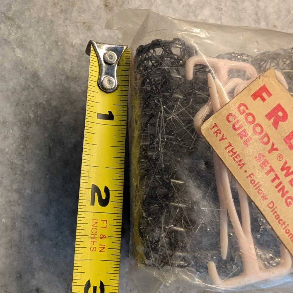 Brand New In‎ The Original Package, 8 Vintage Goody Brush Rollers, 16 Pink Pins